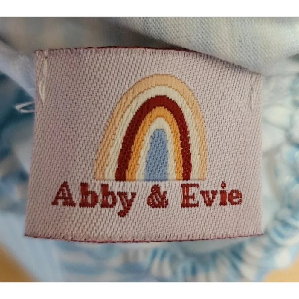 Abby & Evie Red White Blue‎ USA Embroidered Mickey Head One Piece Romper Size 6M